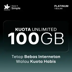 Kartu Perdana XL PRIORITAS Platinum Unlimited FUP 100GB/bln