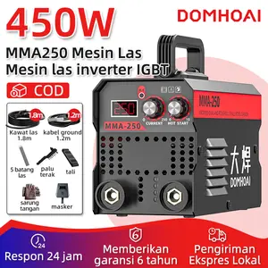 DOMHOAI Inverter Mesin Las MMA-250 Las Listrik IGBT Mesin Las Portabel Tampilan Digital Definisi Tinggi