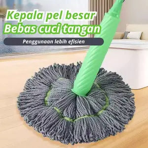 Alat Pel Putar Otomatis Pembersih Lantai Twist Mop / Pel Pemeras Otomatis / Pel Putar 360 Derajat / Yang ditingkatkan Bebas cuci tangan pel yang bisa di cuci sendiri.