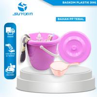 Gambar SUNXIN Baskom Plastik 3IN1/820/821/822/823/825/ Set Baskom Serbaguna / Ember Air Rumah Dengan Tutup - Hijau, 820/25L dari SUNXIN Kota Administrasi Jakarta Barat 1 Tokopedia