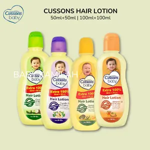 Cussons Hair Lotion 50ml+50ml 100ml+100ml Lotion Rambut Bayi Cussons 100ml 200ml