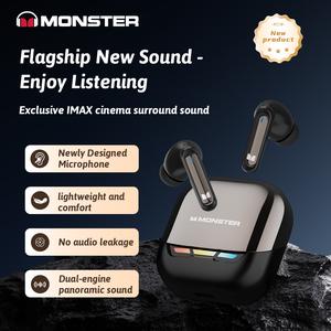 【COD】Monster XT05, Alat Dengar Bluetooth, Bluetooth 5.4, Kualiti Bunyi HD, Kalis Air, Sesuai untuk Permainan