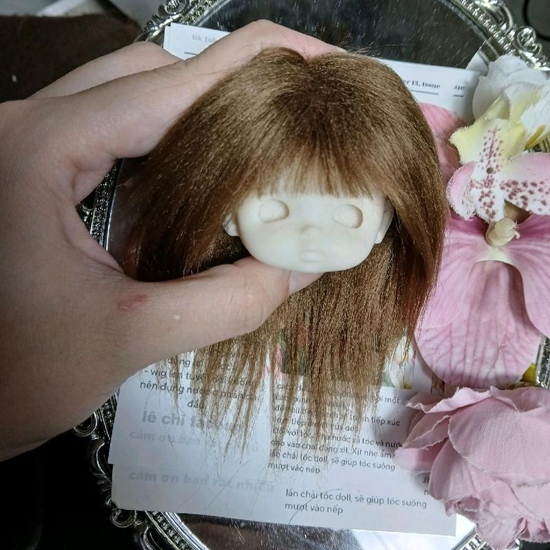  Wig Tóc Len cho búp bê 16cm. tóc rời cho búp bê bánh gạo mủ tóc riêng sản phẩm gồm tóc không gồm búp bê 