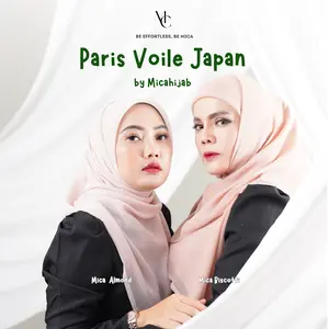 Mica Voile Japan Premium Soft Bloom Hijab Segi Empat Voile Pastel Lembut Tegak Rapi Feminin Adem by Micahijab