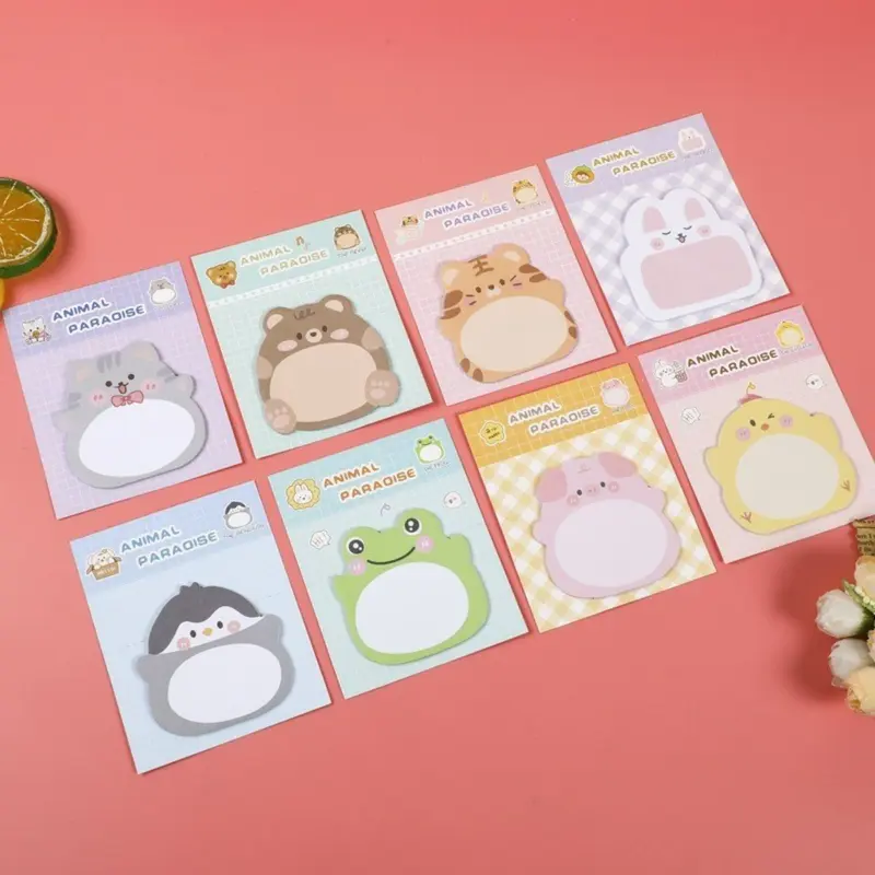COD (YBL) Sticky Notes Motif Hewan Tempelan Kertas Catatan Memo Note Karakter Binatang Binatang  Mini Book Karakter Animal Lucu (BELI LOKAL) 4