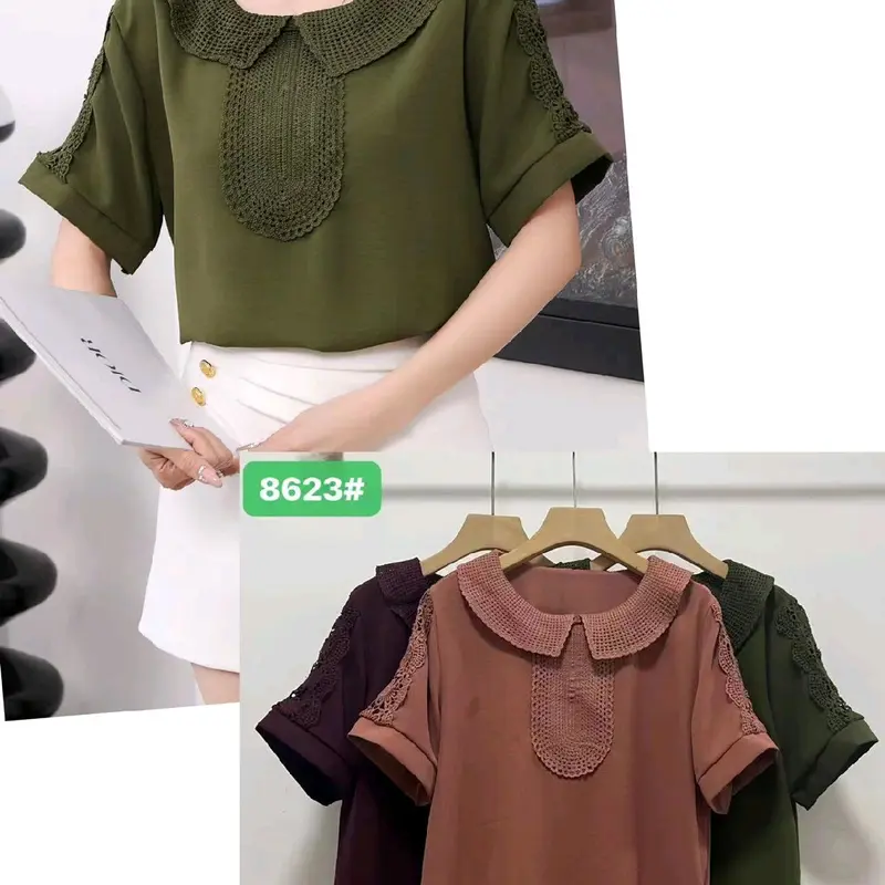 BLUS KATUN IMPORT TERBARU KOMBINASI RENDA 0
