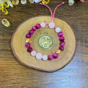 Gelang Ratu Harimau Kombinasi Batu Tigereyes Premium dan Rose Quartz Premium Handmade Kualitas Tinggi - Bracelets