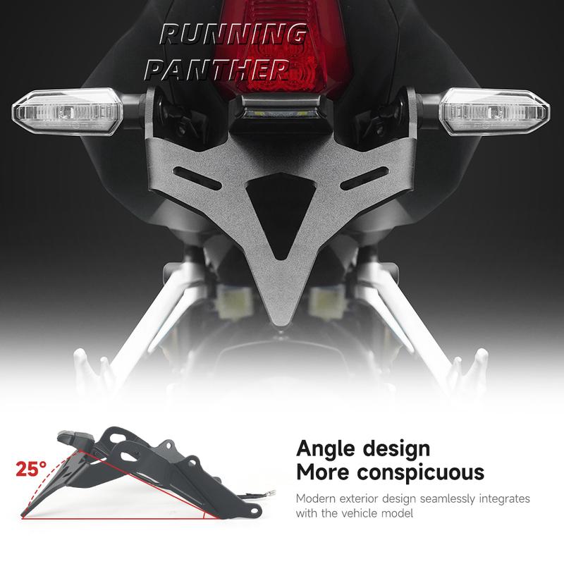 Product Introduction of For Honda CB 650 R CB 650R CB650R 2024-UP Motorcycle Rear Short Tail Stock Tidy License Plate Holder Tailstock Bracket LED Light 6