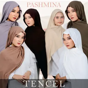 Pashmina Rayon Tencel Arabian Shawl Premium Lembut Adem Flowy Nyaman Daily