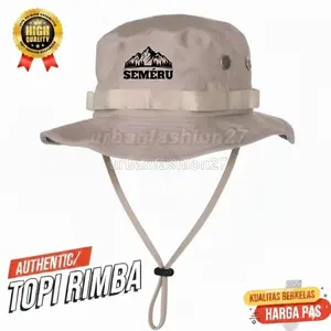 TOPI RIMBA GUNUNG OUTDOOR HIKING CAMPING HAT TALI PREMIUM ORIGINAL PRIA WANITA ANLOGO PEGUNUNG SEMERU