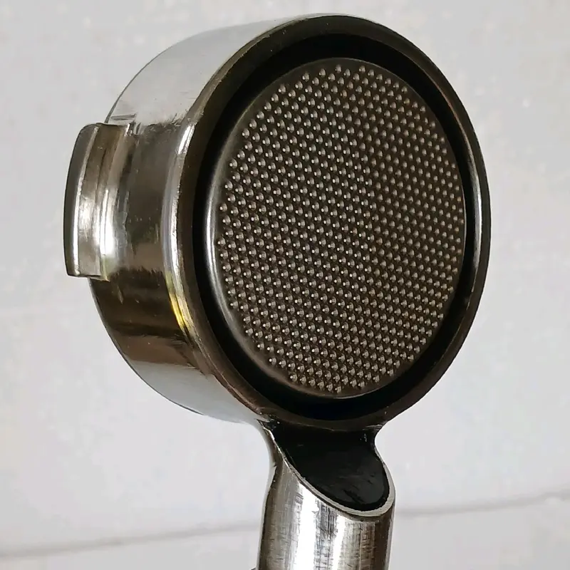 Naked portafilter rokpresso Bottomless Stenlissteel Custom 49mm 3