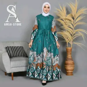 Gamis Abaya Syari Kondangan Gamis Abaya warna Terbaru  Batik Pekalongan Dress  Model Abaya Motif Batik Terlaris  Busui frendly Seragam elegant