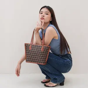 Manyrare Mini Tote Bag Tas Wanita Tas Selempang Wanita Tas Tote Motif Klasik Retro