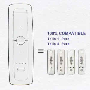 TELIS 1 4 PURE 1810633 1810632 1810632A 1810631 433.42MHz Curtain Remote Control Replacement Window Curtain Controller - 10pcs