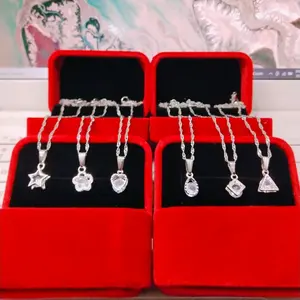 Kalung Rantai Liontin Cantik Kristal Cantik Dengan Bentuk Cantik Dan Elegan