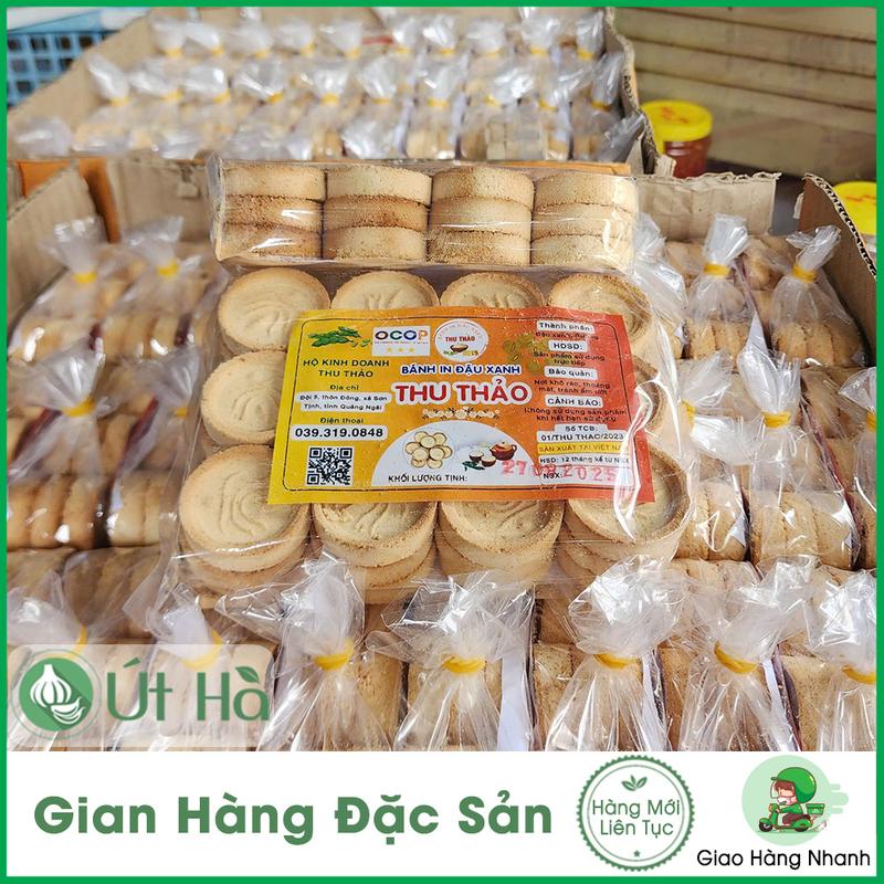 Bánh Đậu Xanh Tròn Quảng Ngãi Bịch 36 Cái - Nguyên Liệu Tự Nhiên Truyền Thống Giữ Nguyên Hương Vị