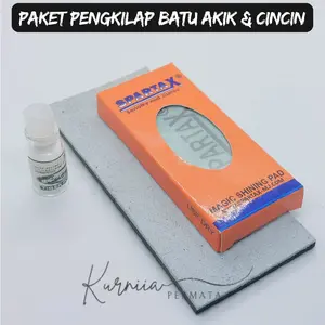 Paket Pengkilap Batu Akik Cincin / Spartax Bermerk Serbuk Intan Kulit Gosok