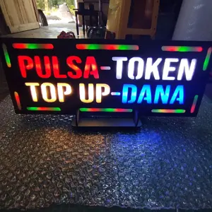 LAMPU TULISAN PULSA TOKEN TOPUP DANA RGB