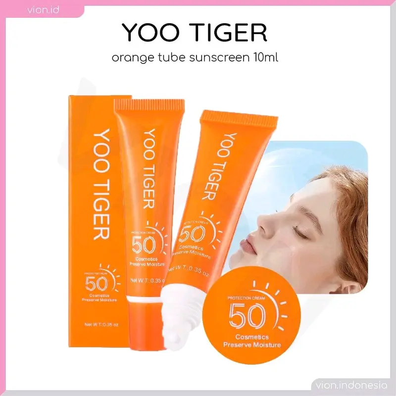 YOO TIGER Orange Sunscreen SVMY Sunblock SPF 50 Sun Block Screen Wajah Yootiger PA++ SV045 0
