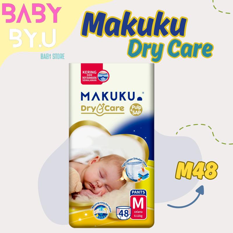 MAKUKU DRY CARE JUMBO DIAPERS PANTS NBSS Popok 3