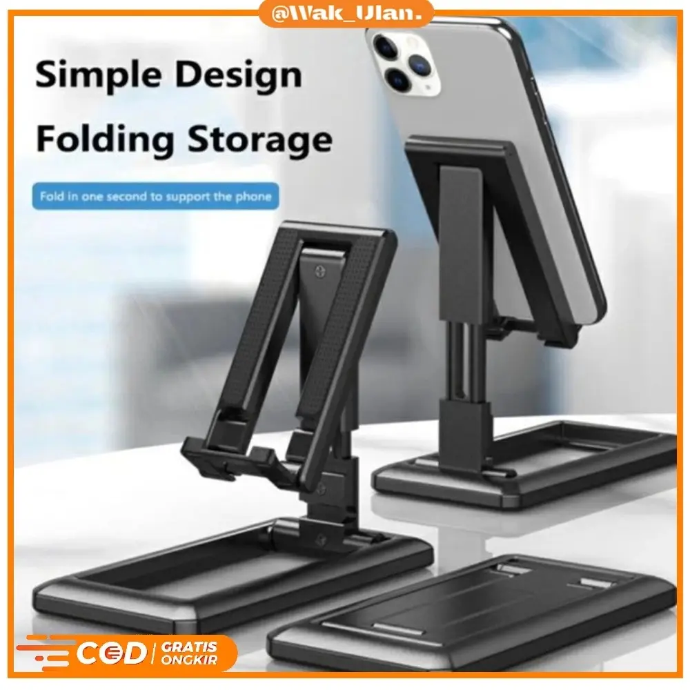 Folding Desktop HD-28 HD28 Phone Holder Lipat Support semua handhpone Stand Meja Standing Dudukan Sandaran