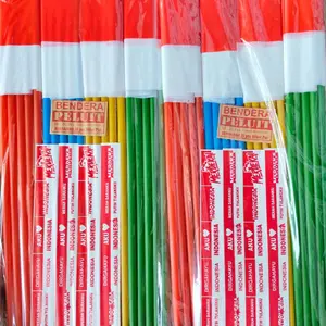 Bendera Peluit Isi 20 Pcs Panjang 50cm Warna Randon untuk Acara Outdoor dan Kegiatan Komunitas