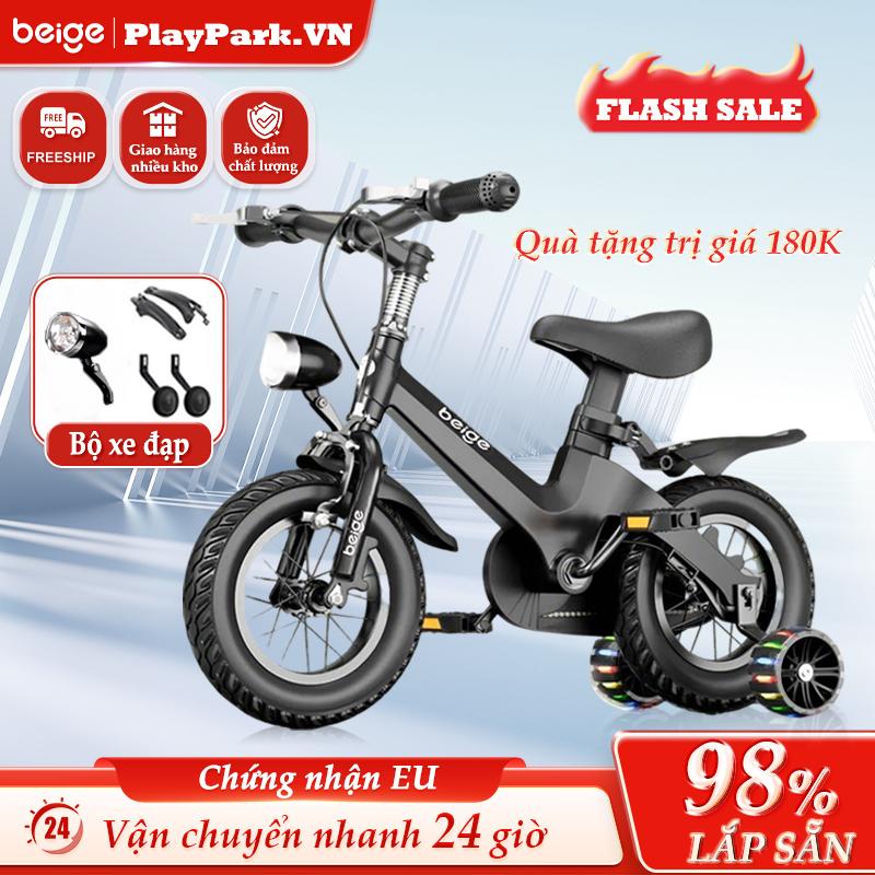  beige Xe Đạp Thể Thao Trẻ Em Cho Bé 2–10 Tuổi 98% Không Cần Lắp Ráp Có Đèn LED Vành Nan Hoa Phanh Đĩa Khung Hợp Kim Nhôm Magiê Nhẹ Đủ Size 14 16 18 inch Đồ Chơi Xe Đạp Cao Cấp 