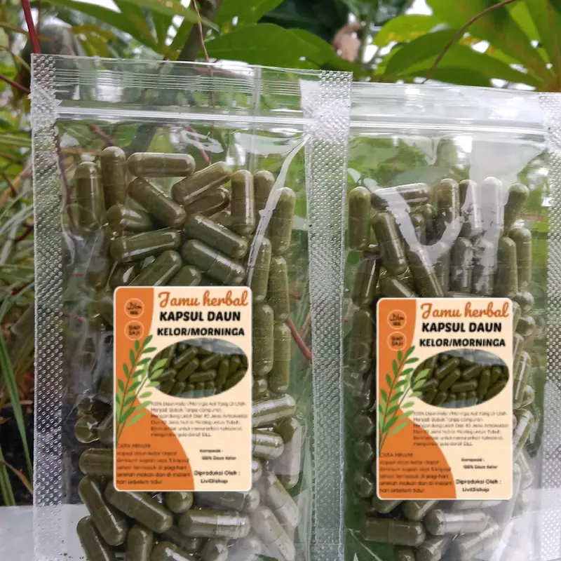 KAPSUL DAUN KELOR/MORINGA ASLI 100% DAUN KELOR ISI KAPSUL 60 3