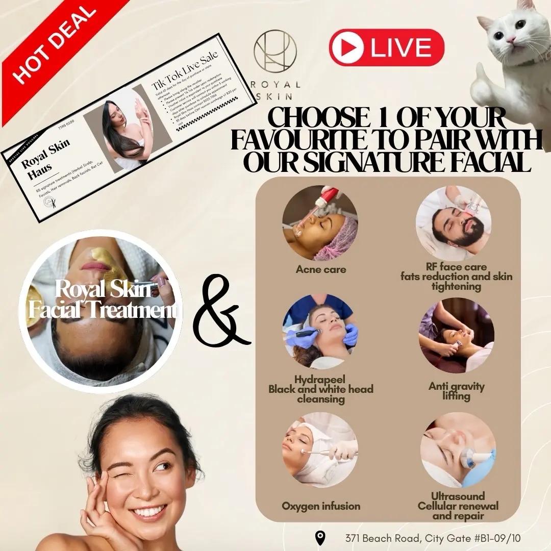 Exclusive Offer at Royal Skin Haus – 1 Facial + 1 Add-On Treatment for special price NETT!