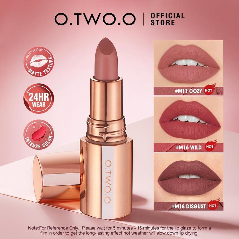 【N O.TWO.O Son Môi Lì Màu Khóa Nụ Hôn Sương Mù Lâu Trôi Công Nghệ Trang Điểm Khóa Màu Để Khô Kết Cấu Sương Mù Cần Chờ Khô