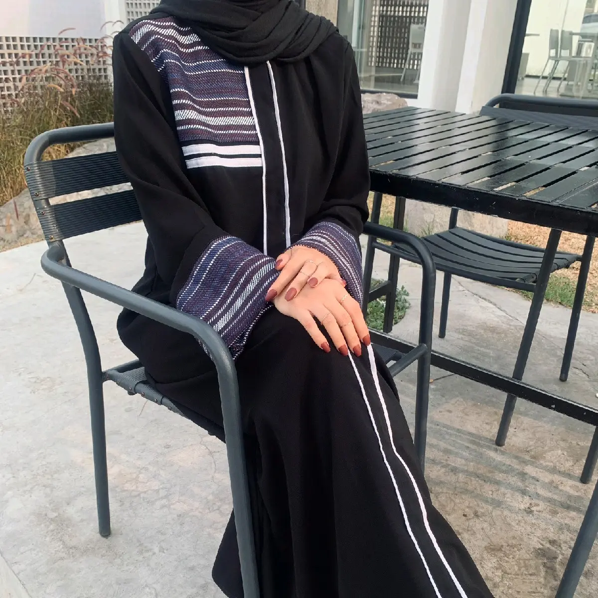 Naweera Abaya Kombinasi Songket Abaya Arab Gamis Syari Gamis Remaja Dress Muslim Wanita