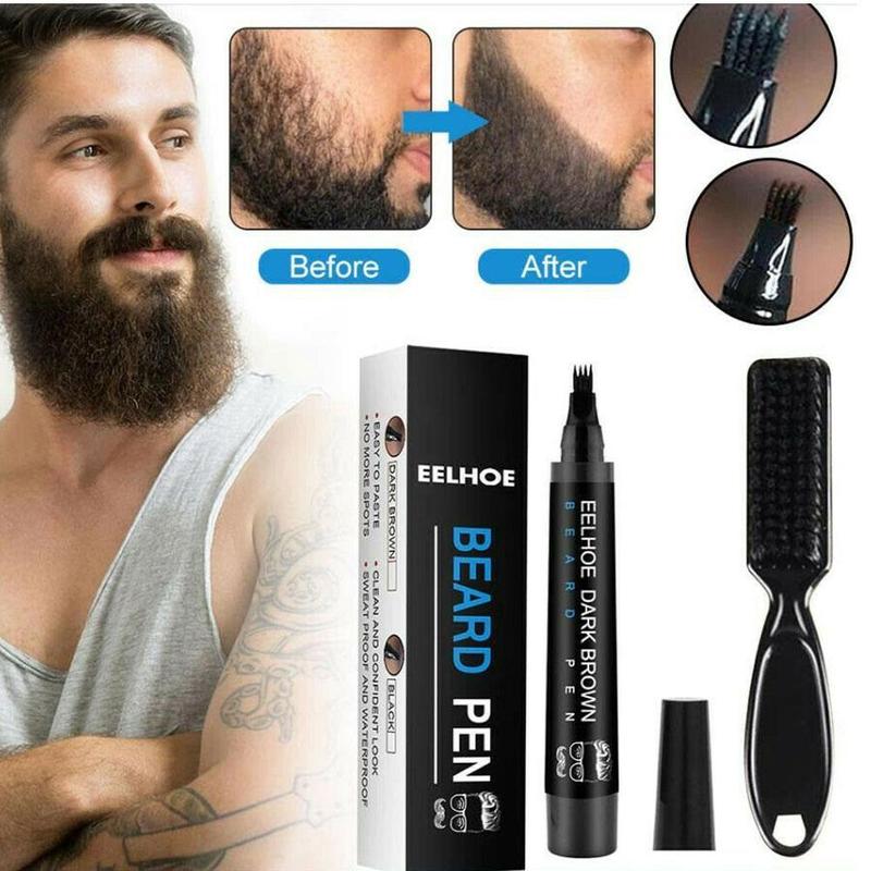 Product Introduction of Beard Filling Pen Kit Barber Pencil With Brush Male Tool Hair Eyebrow Engraving Shape Mustache S4A8 35
