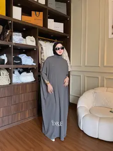 Dress Knit | Batwing Knit Dress | Basic Gamis | SORAYA DRESS - Drf.Collection