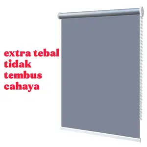 Tirai Roller Blind Model Gulung 26HS Bahan 100% Poliester Tahan Lama tidak tembus cahaya Blackout jaminan Terbaik Termurah Anti Panas anti silau Cocok untuk Toilet Ruang Tamu Kamar Tidur Ruang Kantor