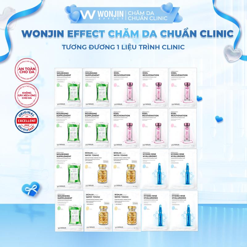  Combo 20 Mặt Nạ Chăm Da chuẩn Clinic MIX Wonjin Effect Mask 30g  B1   EF  