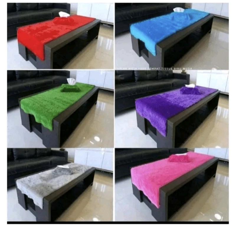 Product Introduction of taplak meja polos ukuran 75cm x 45cm TAPLAK MEJA TAMU BULU RASFUR Kain 1