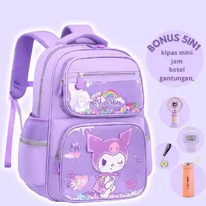 TAS SEKOLAH KARAKTER LUCU BONUS 5in1 | Ransel Anak Perempuan Cewek Kuromi Waterproof task uromi