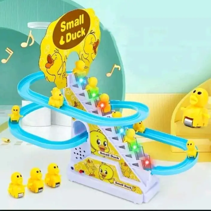 PROMO MAINAN ANAK TRACK TANGGA SMALL DUCK BEBEK KUNING/ Musikal Game Beraneka warna lampu menyala Toys