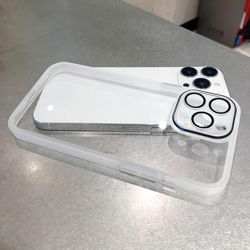  Ốp Trong Suốt Cạnh Thẳng Dành Cho iPhone 11 12 13 14 15 7 8 7P 8P X XS XR XSMax Pro Max Ốp Bảo Vệ Ống Kính Ốp Bảo Vệ Silicon TPU Mềm Trong Suốt Ốp Ốp Lưng Sốc Mỏng Ốp Trong Suốt Dễ Thương Màu Hồng Phụ Kiện 