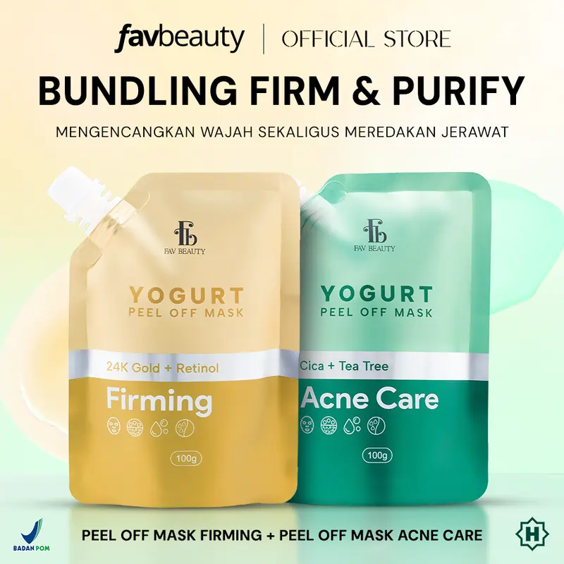 [Ready Stock] [Get Free Gift] FAV Beauty Paket 2pcs Yogurt Peel Off Mask Acne Care Brightening Skin Barrier Firming | Masker Kelupas Kulit Wajah Berjerwat Kering Penuaan Dini Perawatan Skin Barrier Melembabkan Melembutkan Mencerahkan | Halal | BPOM | COD 3