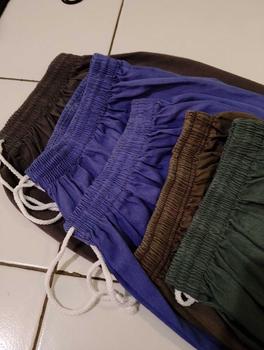 Product Review of 100k Dpt 5Pcs Celana Kanvas Semi Jeans Kolor Harian Santai Abu Cargo Karet Melar Nyaman Lembut Casual Pria from m** A**l 1