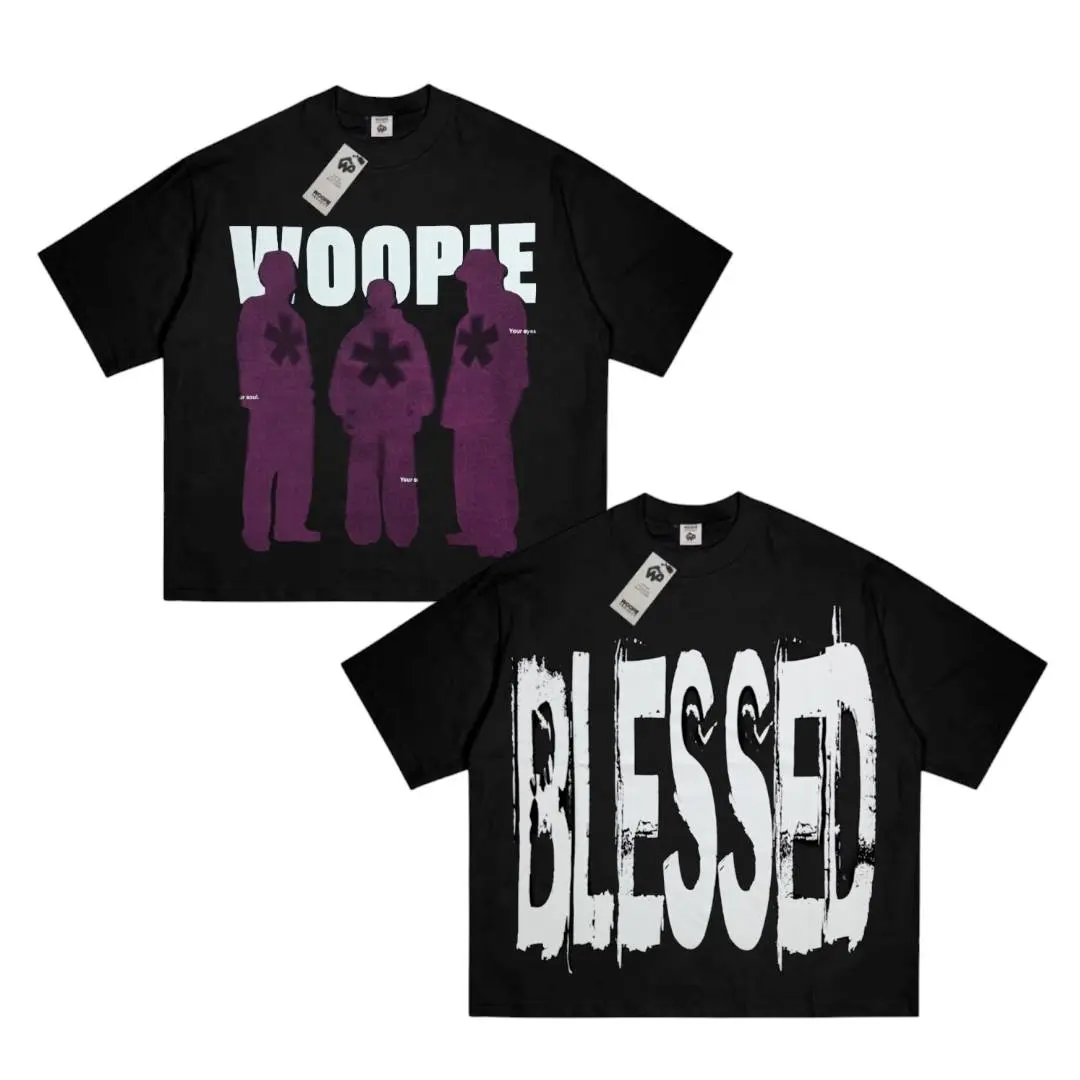Woopie Project Kaos Boxy Pria Wanita Tshirt Distro Katun Combed 20s Atasan Tangan Pendek Oversize Keren