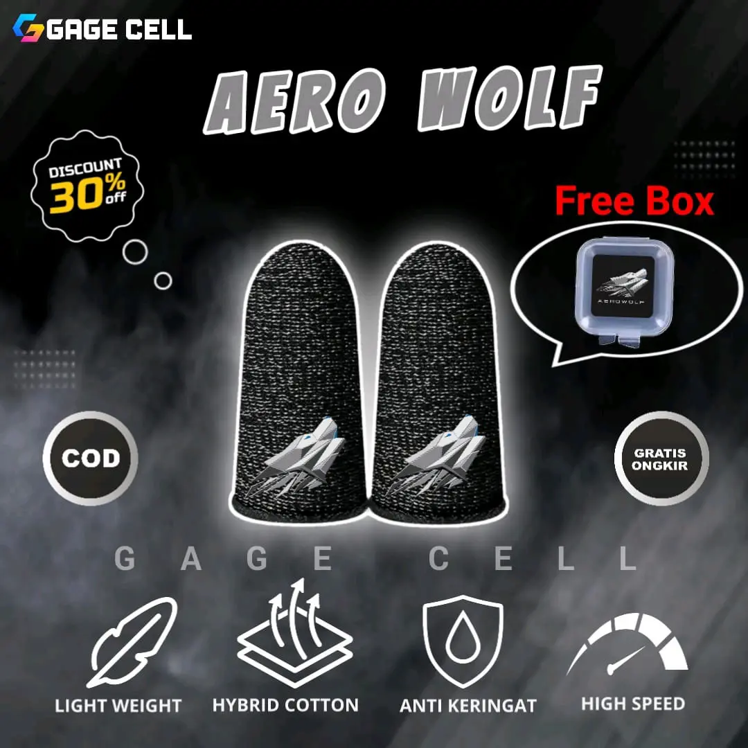 COD SEPASANG SARUNG JEMPOL GRATIS BOX MINI FINGER SLEEVE GAMING GAME PREMIUM