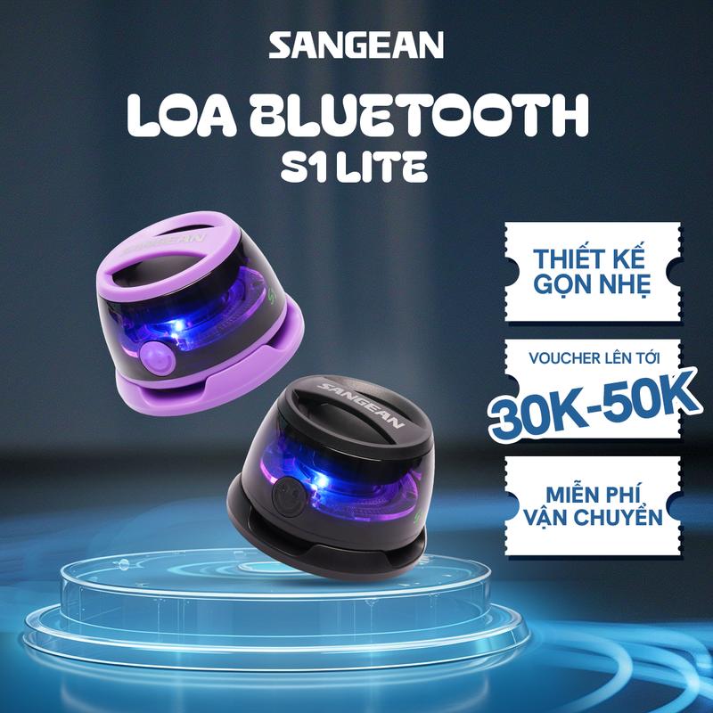 Sangean Loa Bluetooth Mini S1 Lite Không Dây Cầm Tay Âm Thanh Chất Lượng Cao Driver 40mm Hiệu Suất Mạnh Mẽ Bluetooth 5.4 2 Trong 1 Mini Di Động Loa từ tính