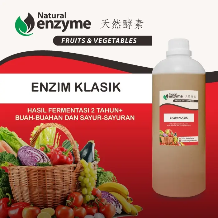 tersedia invoice cairan natural enzyme fruits vegetables enzim klasik kemasan 1 liter
