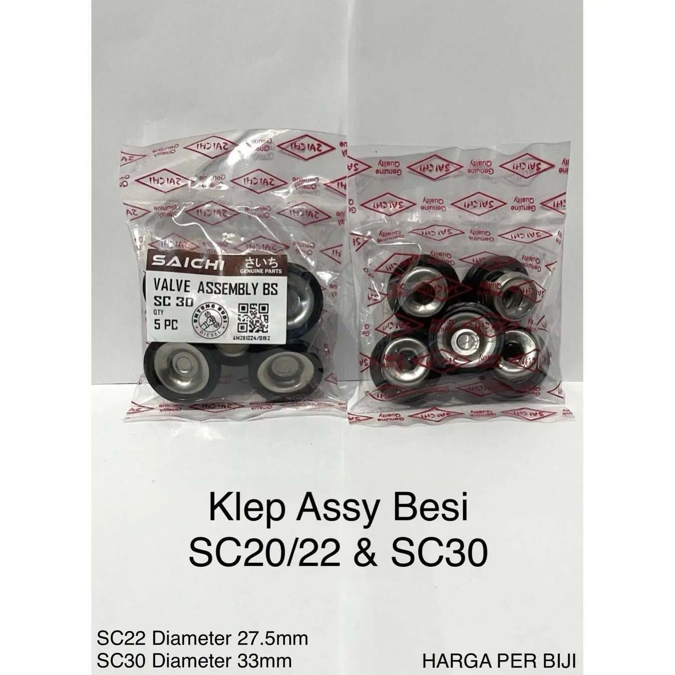 Valve Assy SC20 SC22 SC30 Saichi Klep Besi Set Power Sprayer BIJIAN