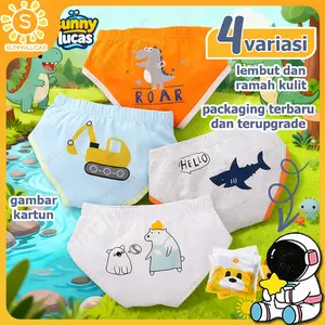 Sunny.Lucas (1-12 Tahun)Katun Murni Celana Dalam Anak Laki Laki Celana Dalam Segitiga CD Anak