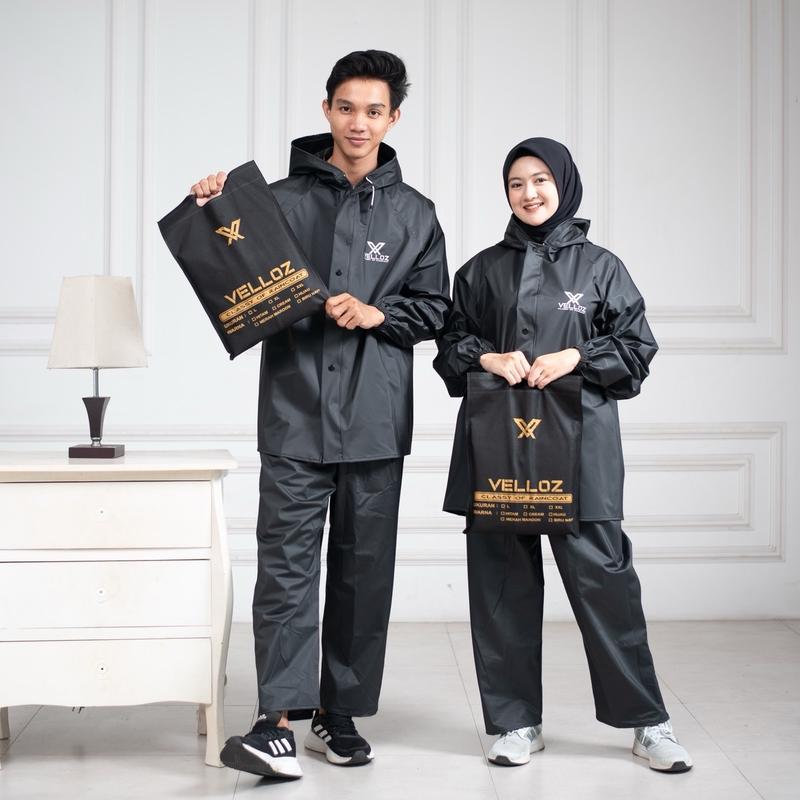 (PAKET HEMAT COUPLE) BELI 2 JAS HUJAN COUPLE Lebih Hemat Terbaik Pria Wanita Bahan Tebal Elastis Anti Rembes 3