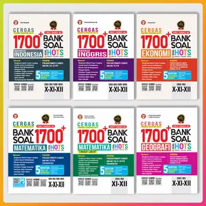 Buku Cergas 1700 Plus Bank Soal Untuk SMA - Bahasa Indonesia | Bahasa Inggris | Matematika