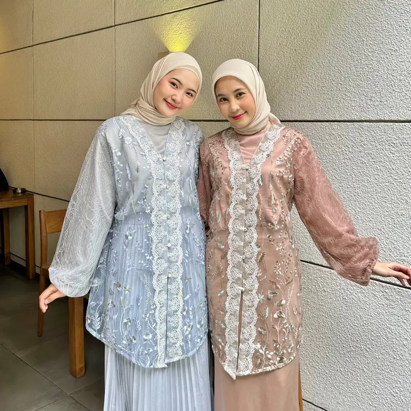 Mizel Outer Kebaya Outfit Kondangan Hangout Wisuda Pesta ALL SIZE Outer Only Neww Motif Baju Kondangan Kekinian Terbaru Elegant